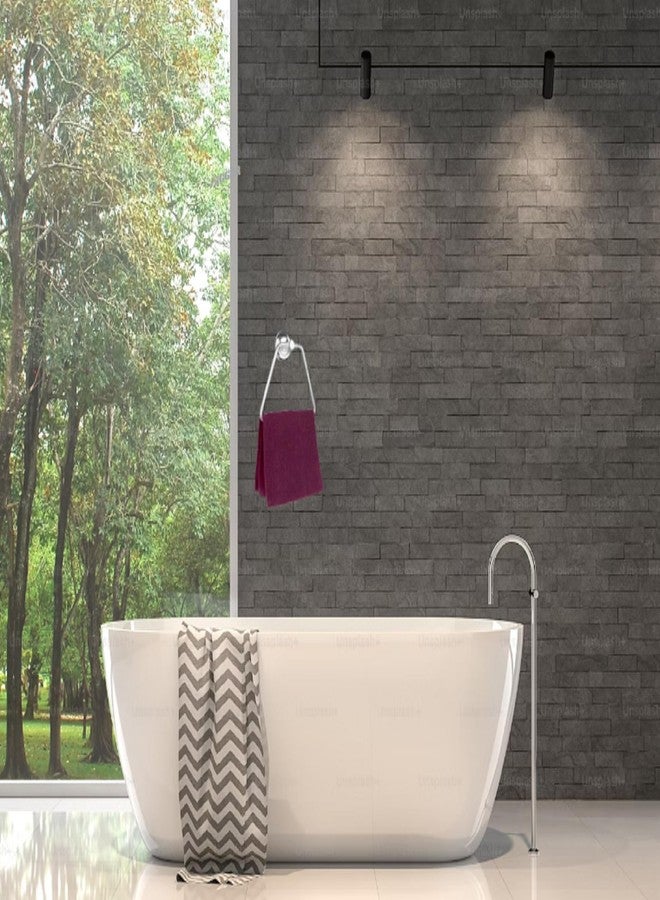 JAGGER JAG225 حلقات مناشف مثلثة/حامل مناشف/حامل مناشف يد/حامل مناديل/حامل مناشف للحمام والمطبخ وحوض الغسيل (فضي، عبوة من قطعة واحدة) - Image 5